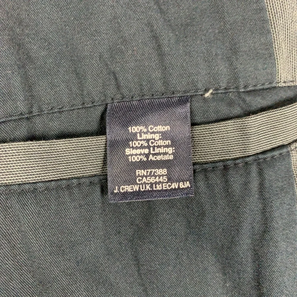 J Crew Thompson Blazer Men's Medium M Grey/Blue Unstructured Cotton Twill Jacket
